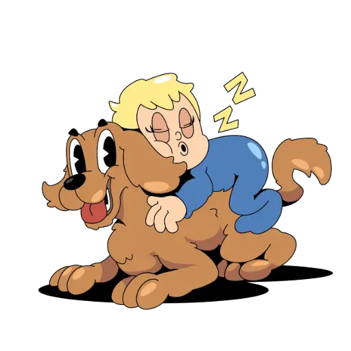 Infant - Baby Sleeping On Dog